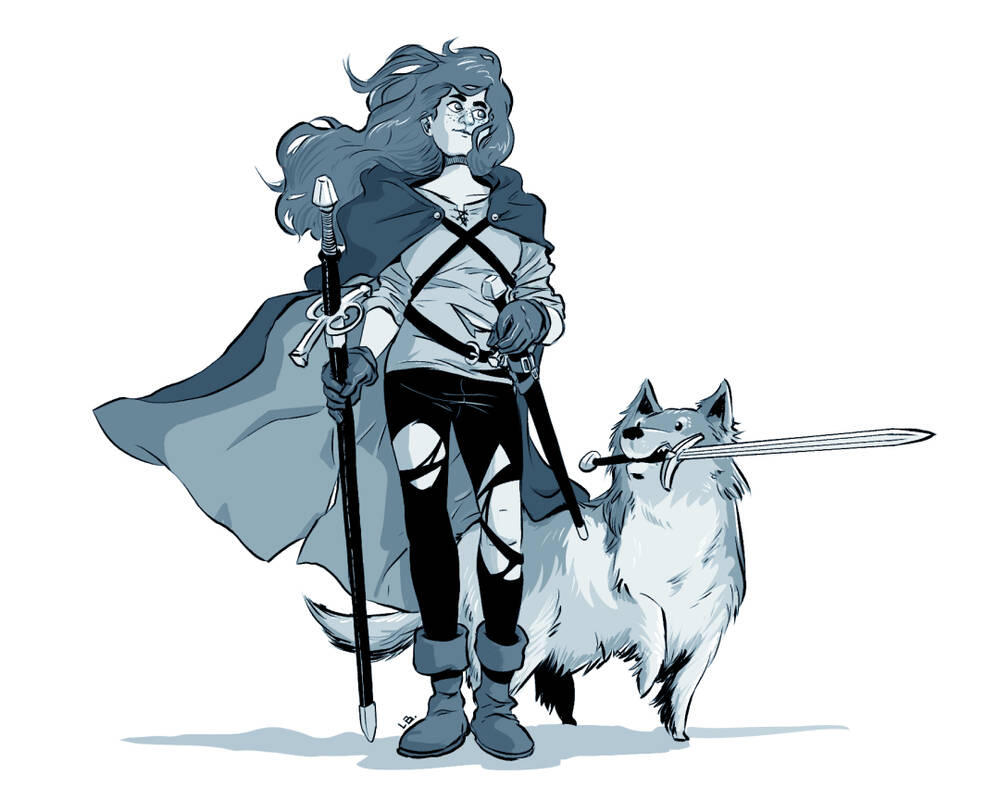 drawing for a sword related online drawing challenge