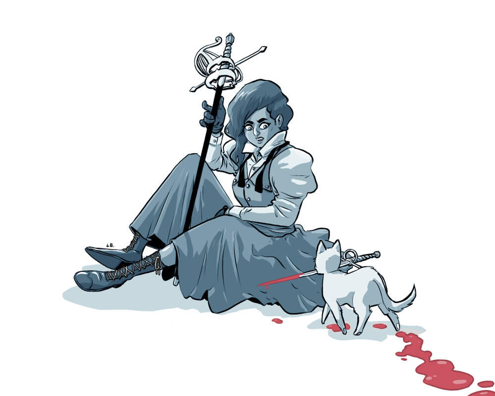 drawing for a sword related online drawing challenge