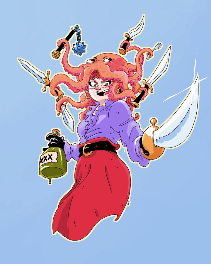 drawing for a sword related online drawing challenge