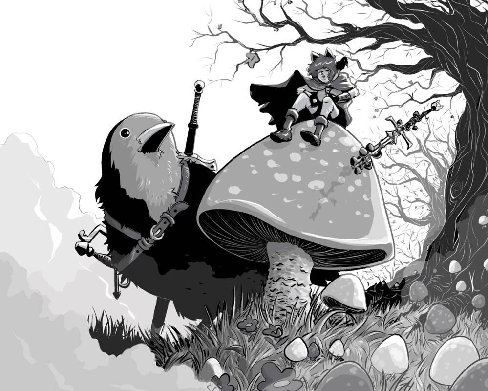 drawing for a sword related online drawing challenge