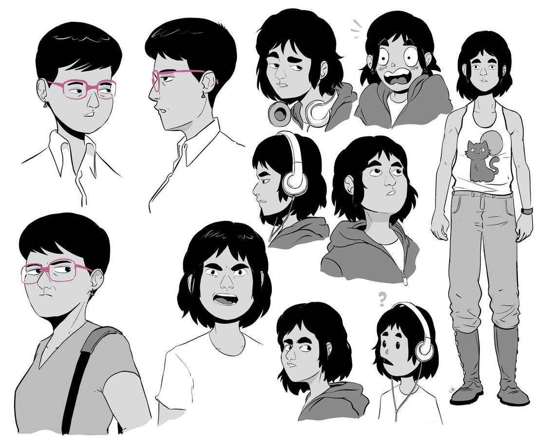 Jo and her mom from DGD, character sheets