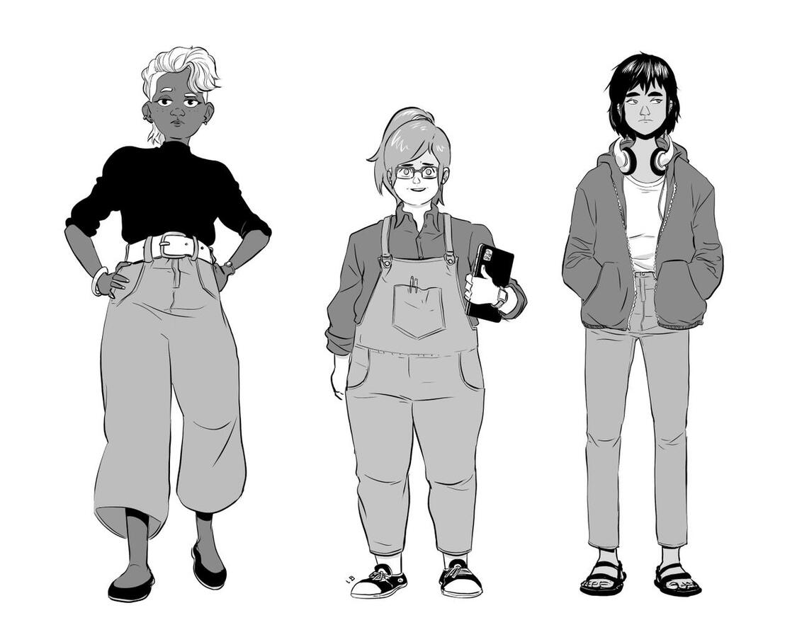 Dream Girl Disaster main characters, first concepts